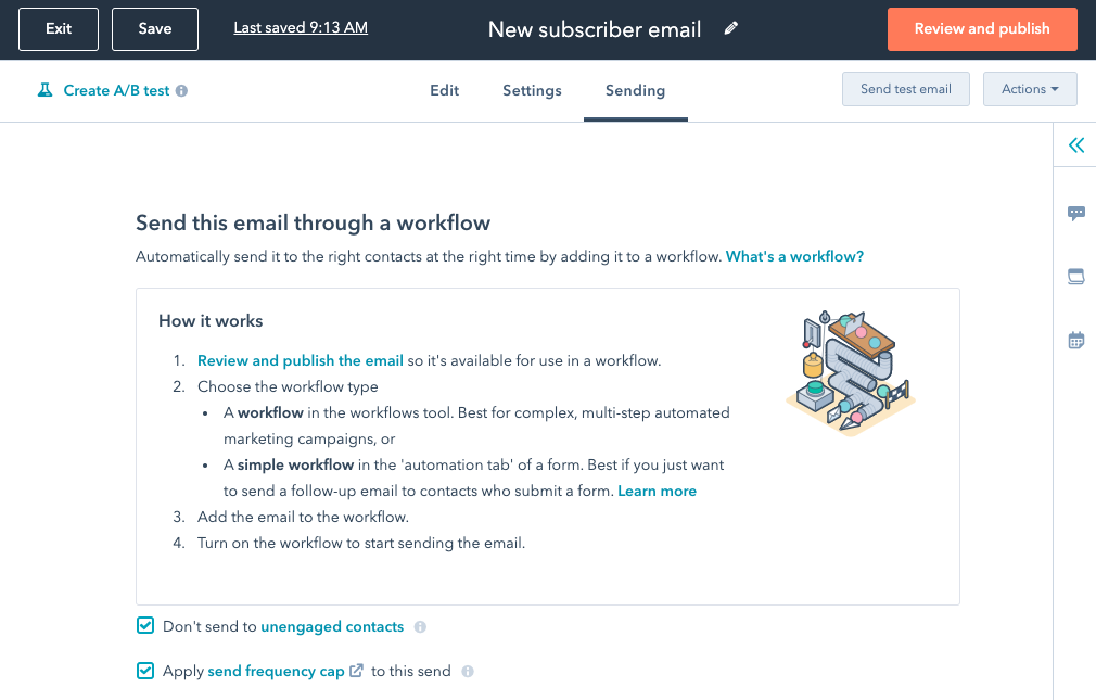  HubSpot CRM, How to send emails through a workflow