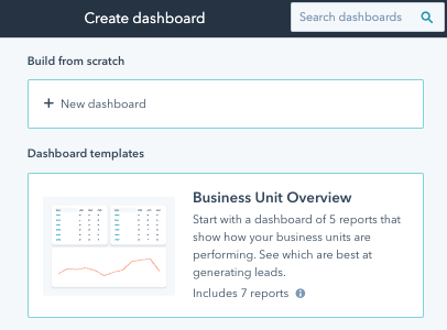 Build reporting dashboards in HubSpot
