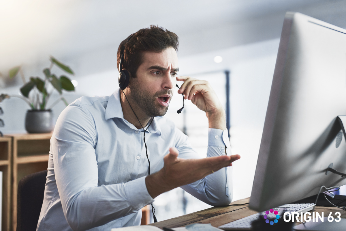 Sales representative experiencing data overload