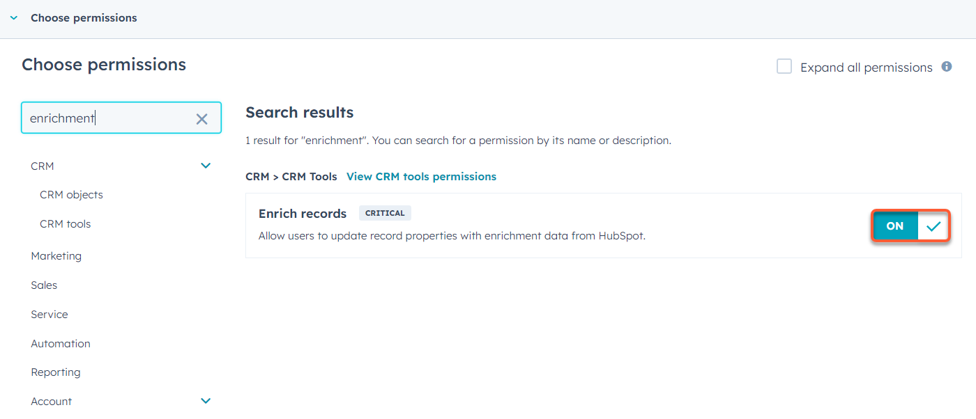 HubSpot, Set up user permissions