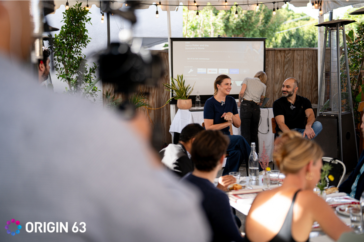Jan Young andShareil Nariman speaking at LA Executive Roundtable 2024