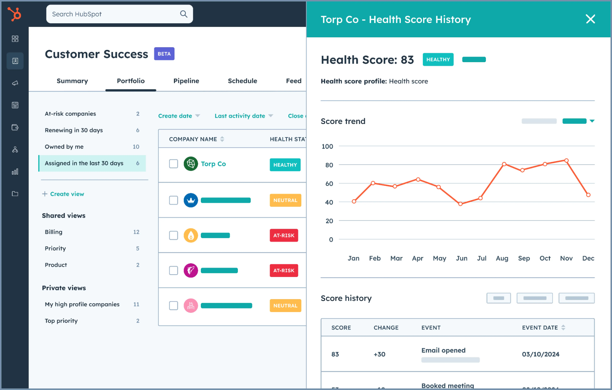  Setting up Health scores in HubSpot's customer success workspace