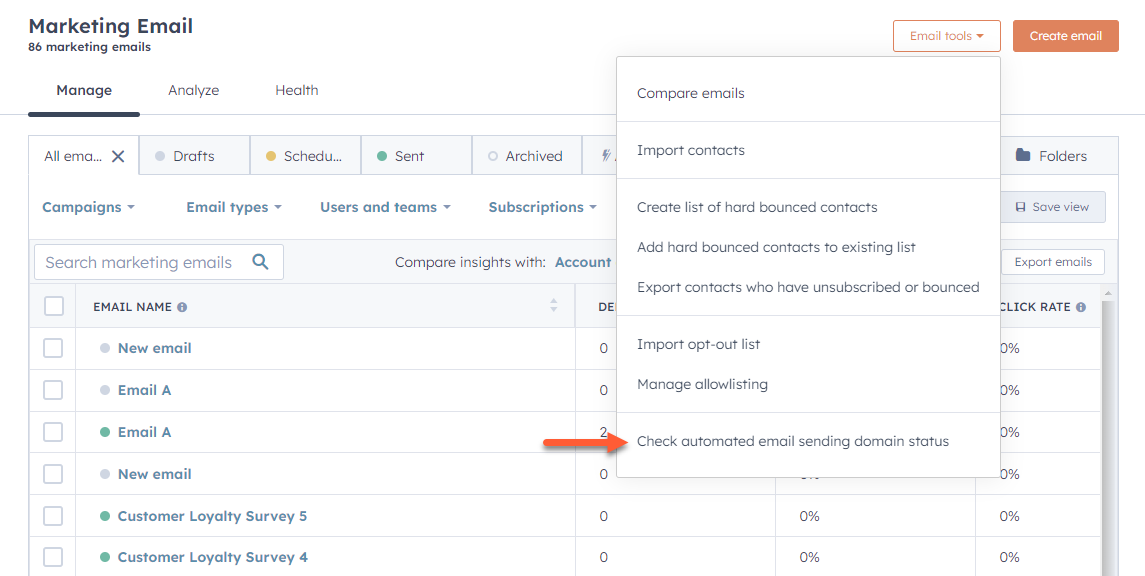 HubSpot, Use email automation