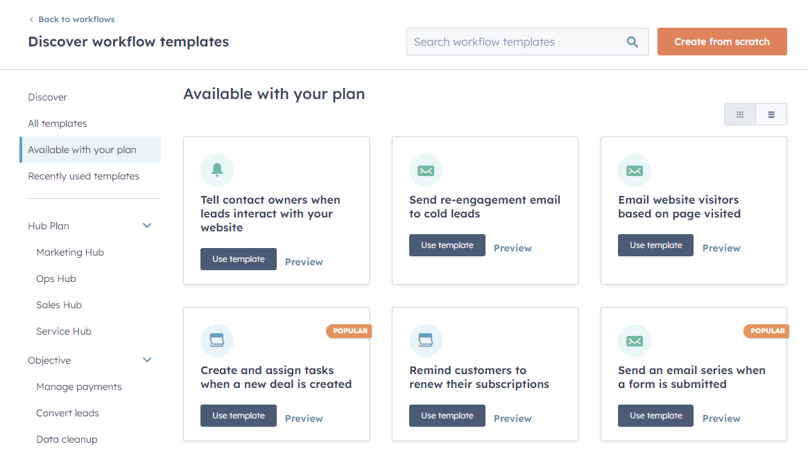 HubSpot CRM, How to create workflows
