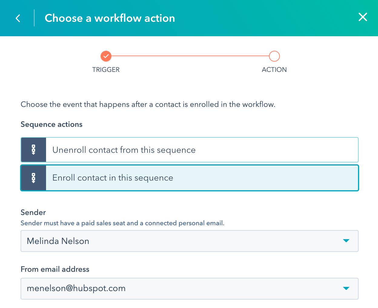 HubSpot, Enroll contacts, and let it run