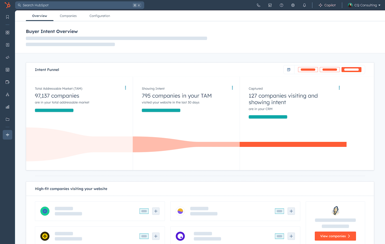 HubSpot Buyer Intent, Use Intent Signals