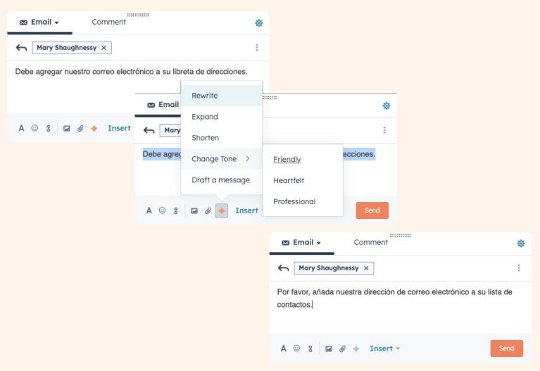  HubSpot AI Multi-language support, HubSpot AI responding in Spanish