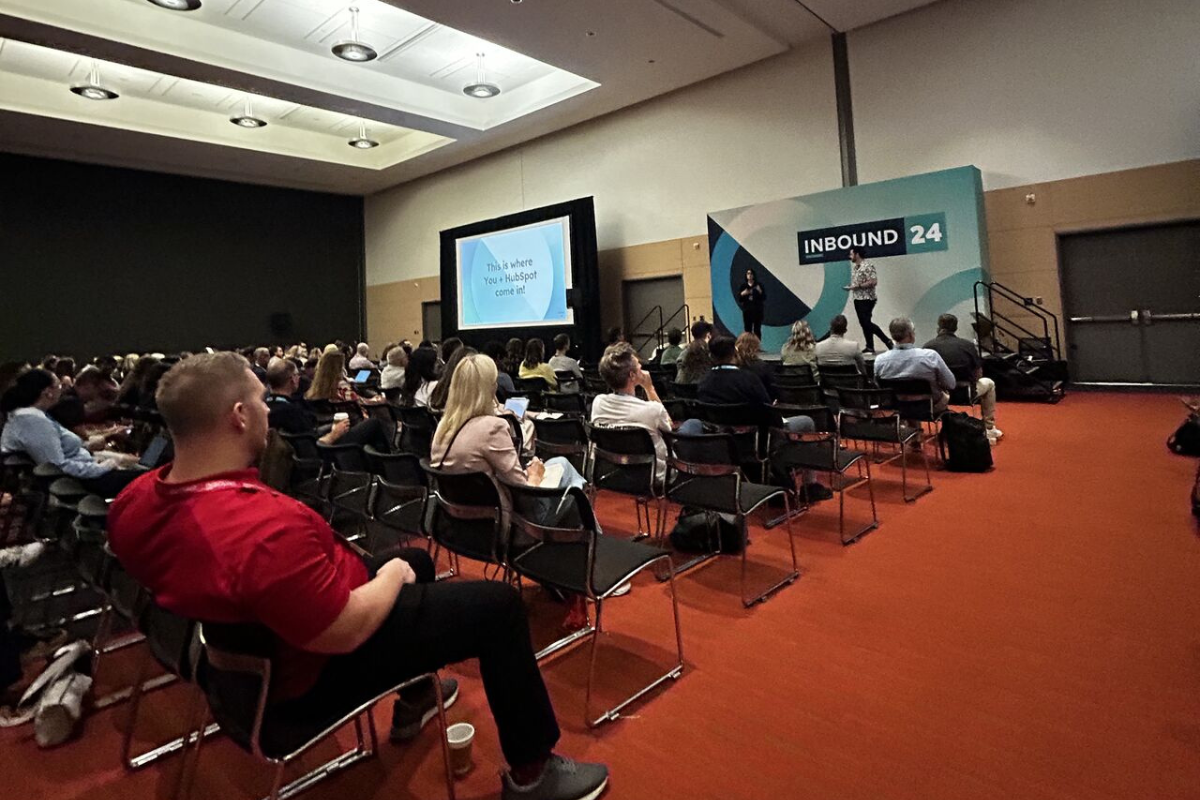 Business leaders attending Sam Anderson’s education session at INBOUND 2024