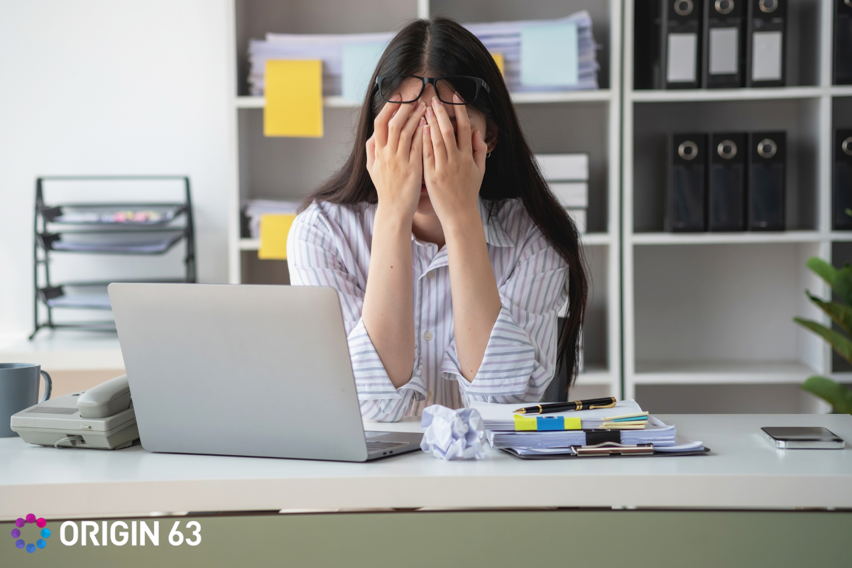 Service representative experiencing communication challenges