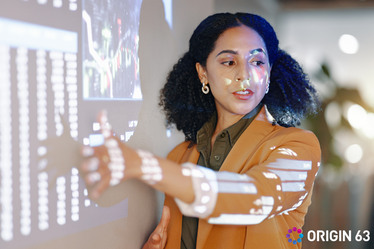 Sales team presenting AI as a business tool