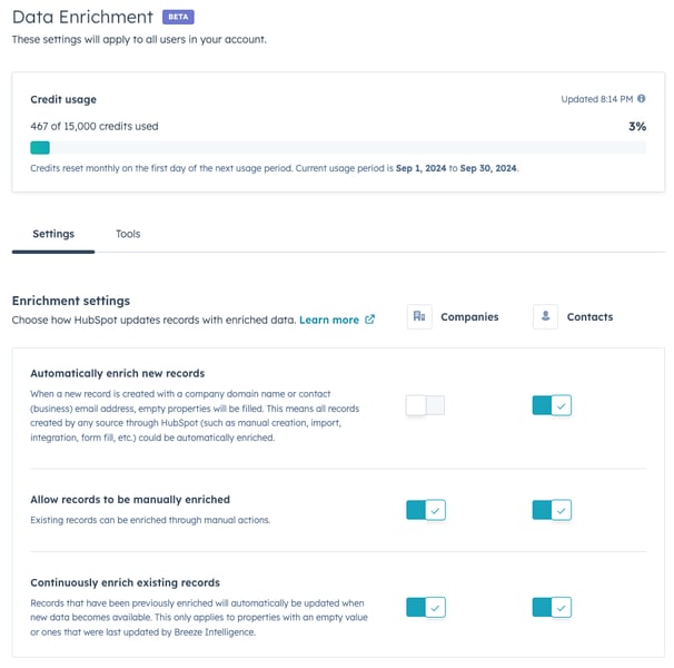 Automate Contact and Company with HubSpot Data Enrichment
