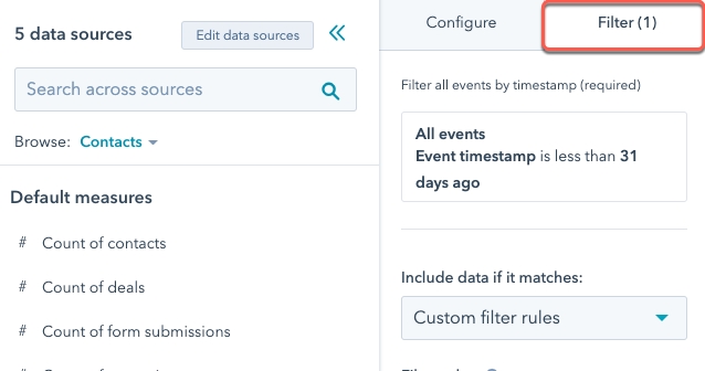 HubSpot CRM, How to see specific data in your HubSpot reports with filters