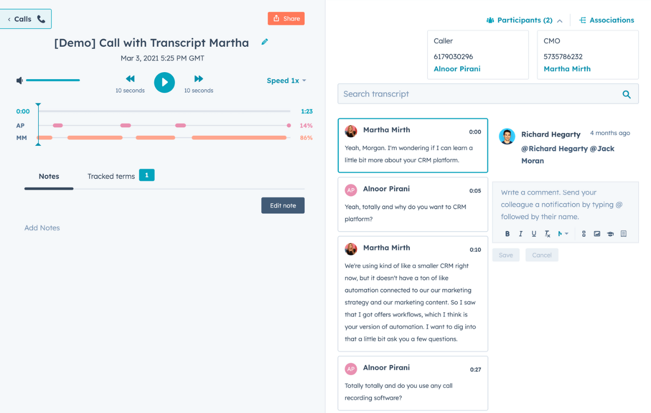 Conversational Intelligence, HubSpot AI