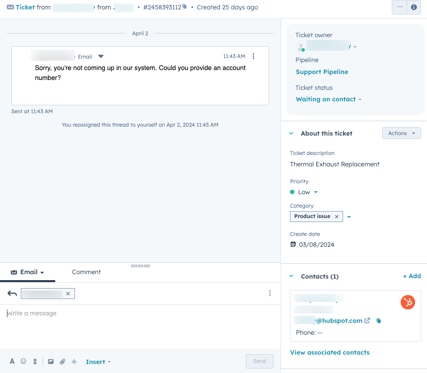  HubSpot, Managing Support Tickets