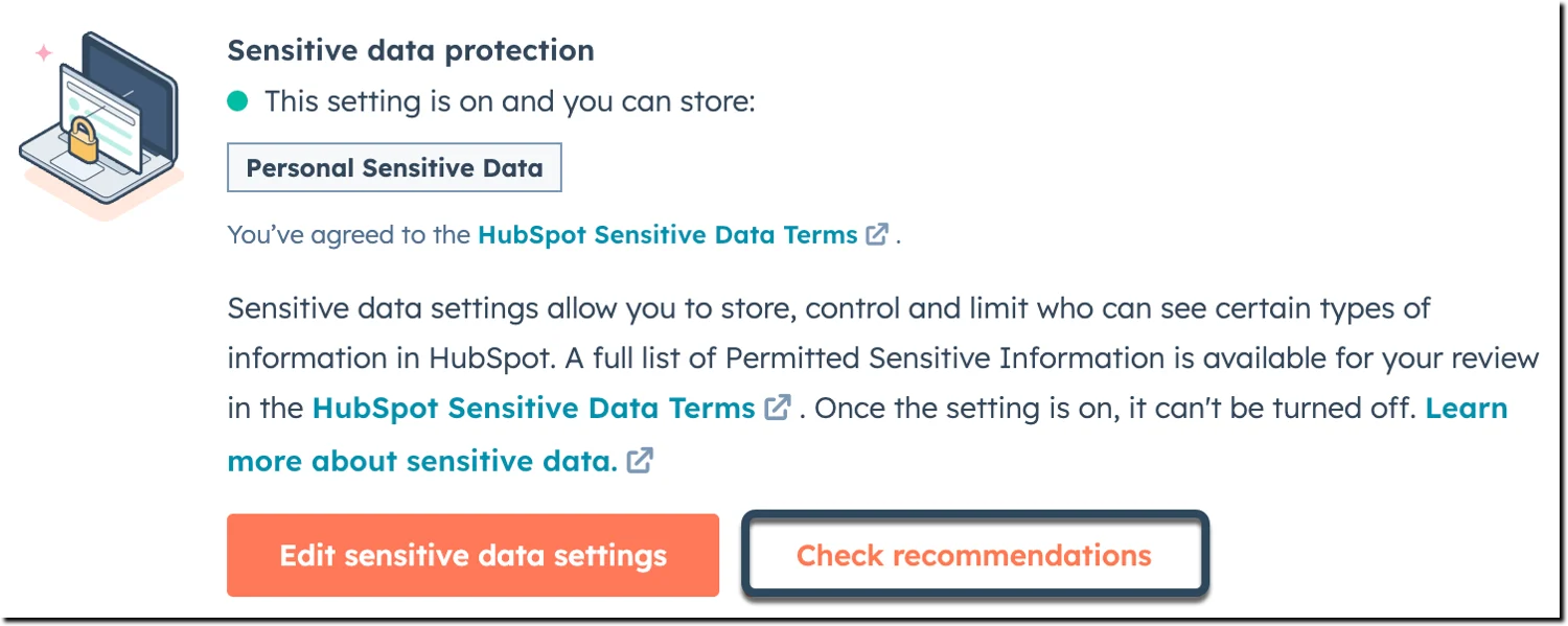 HubSpot’s sensitive data protection, clear access controls