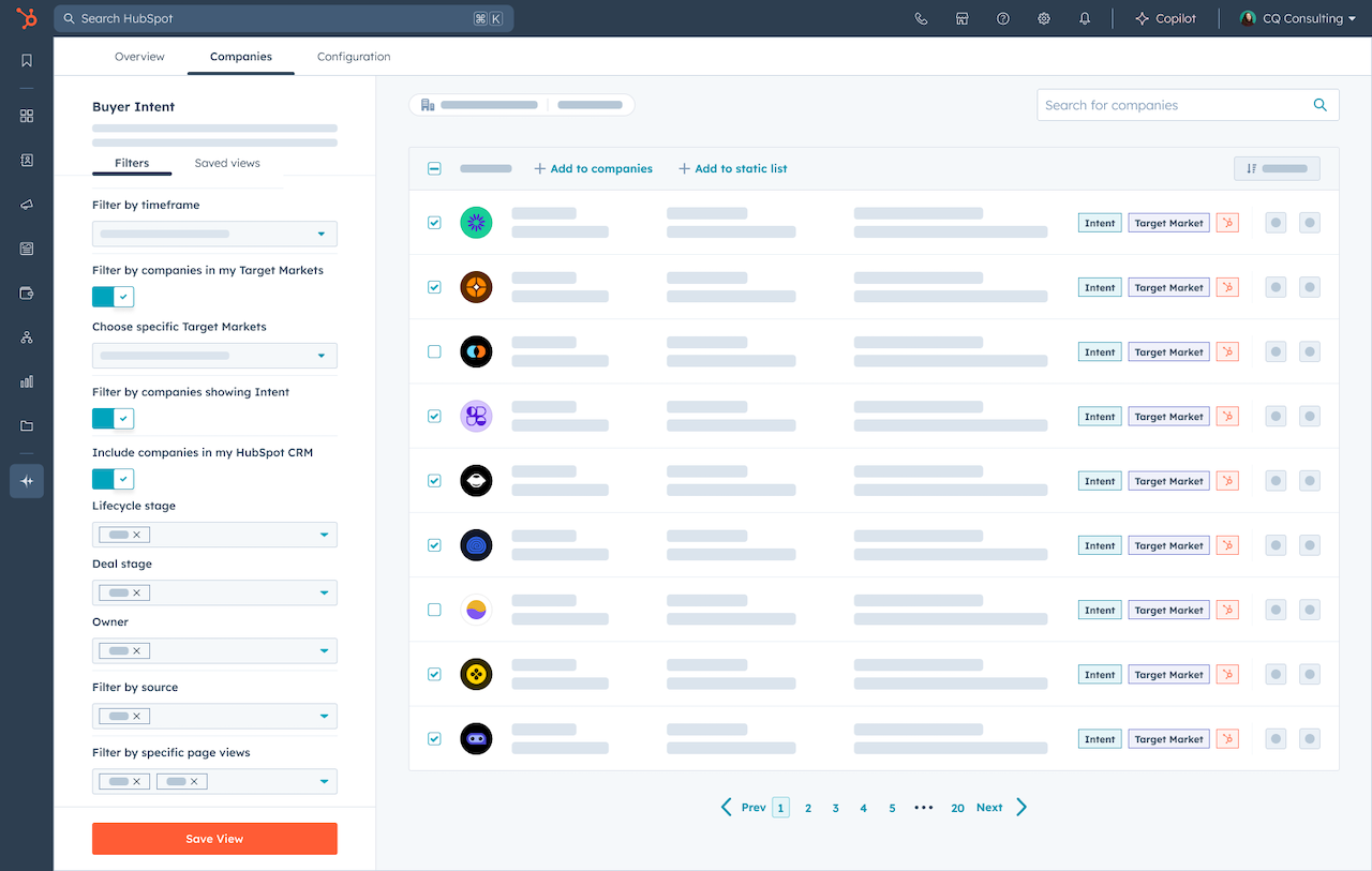 HubSpot, Buyer Intent, Breeze Intelligence