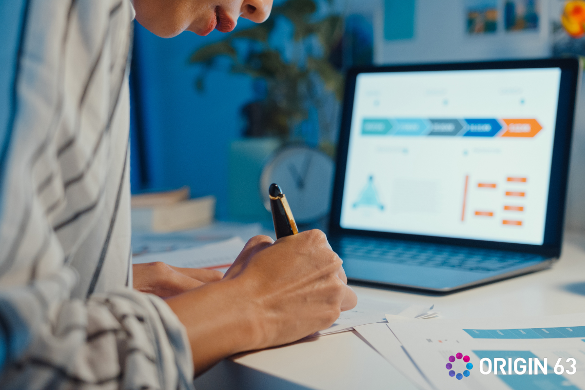 A marketer studying the customer journey