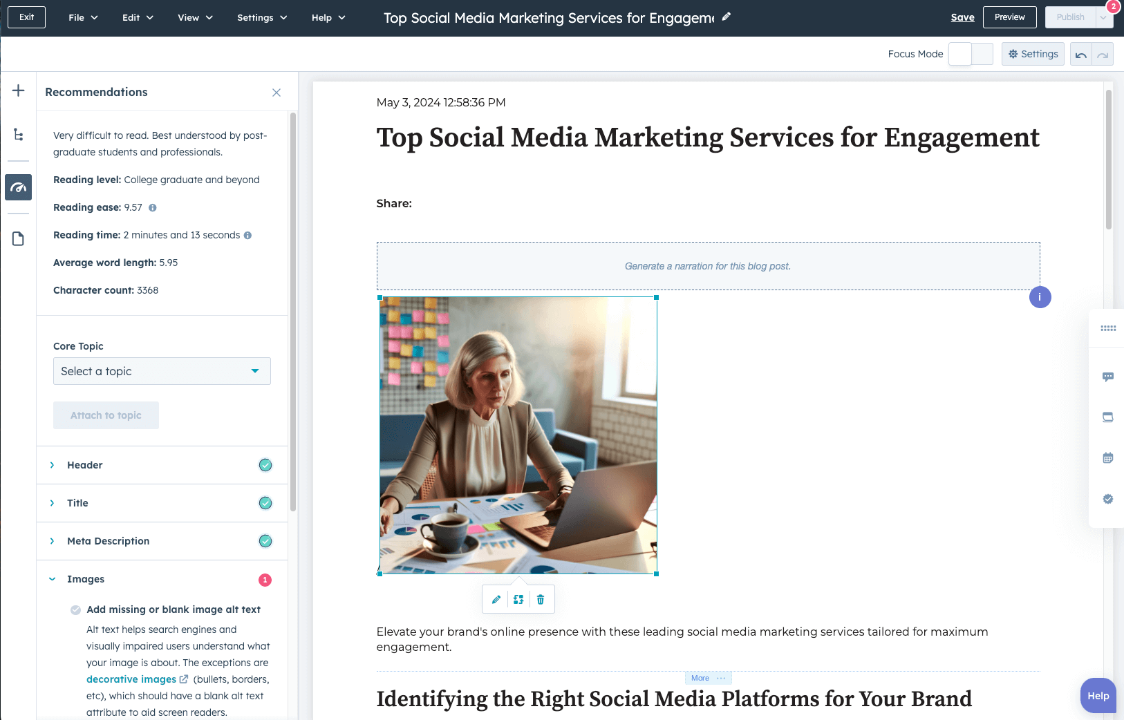 AI Blog Writer, HubSpot’s Content Hub