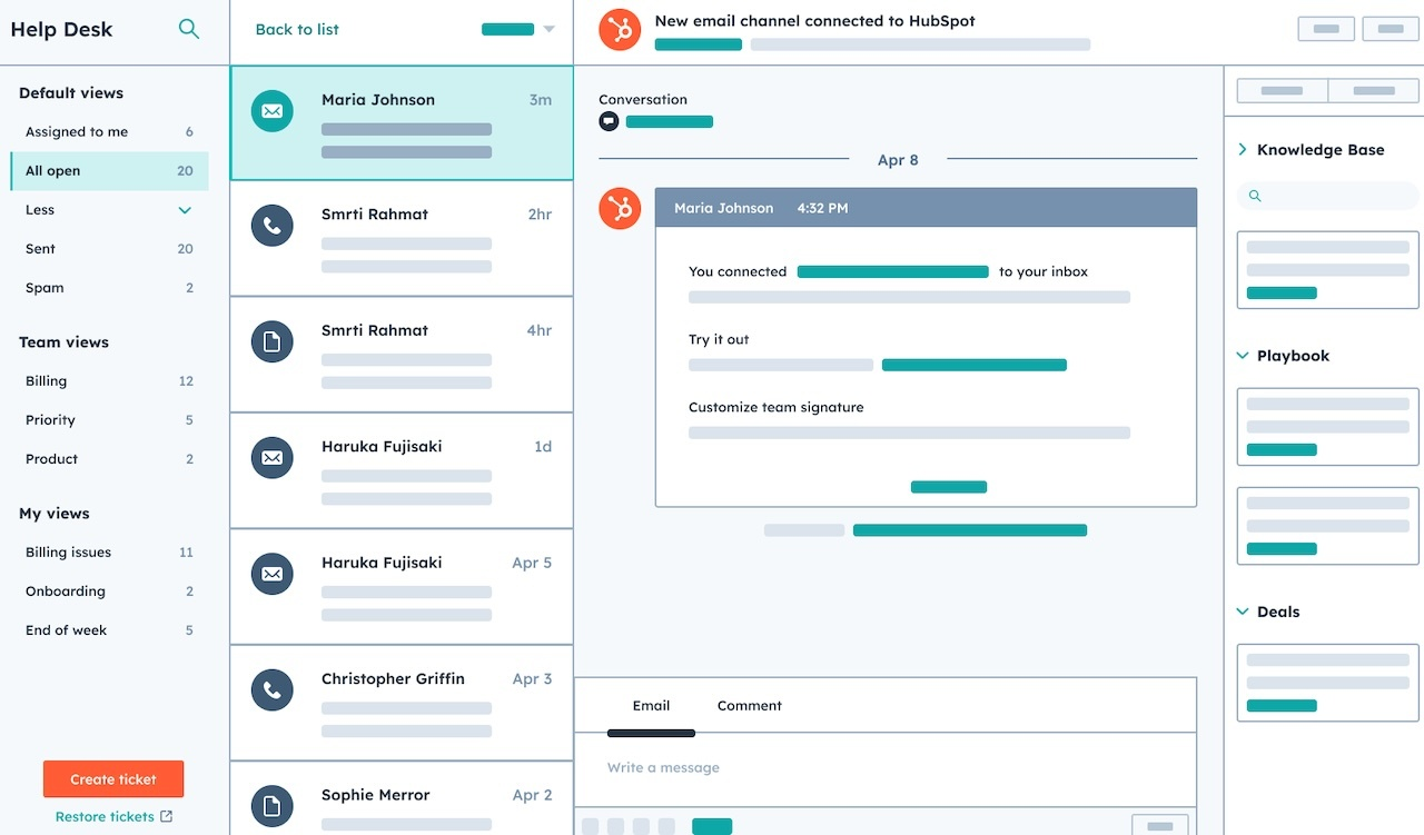 HubSpot, Omnichannel Support