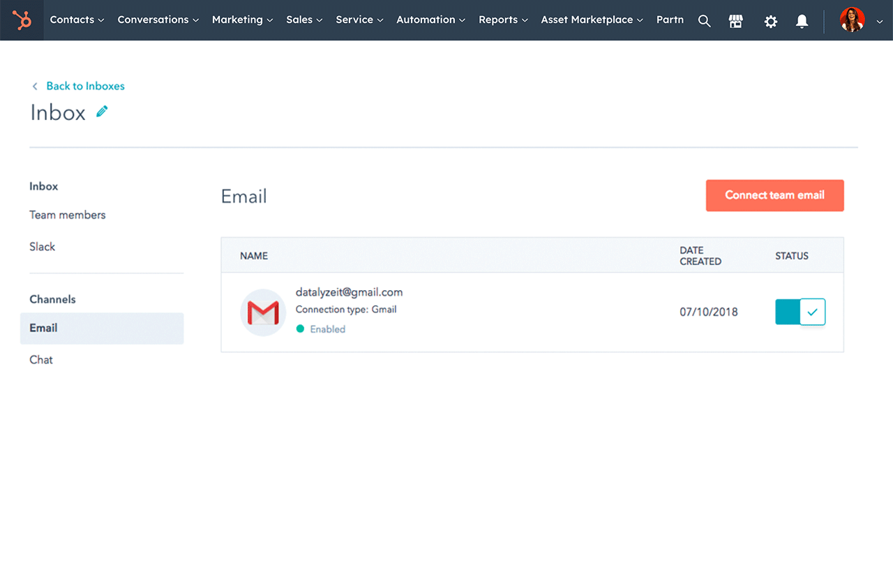 HubSpot, Shared Inboxes for All Channels