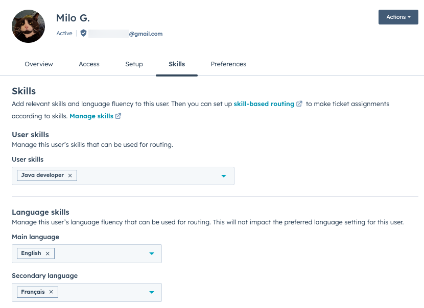 Route Tickets in Help Desk Based on Agent Skills