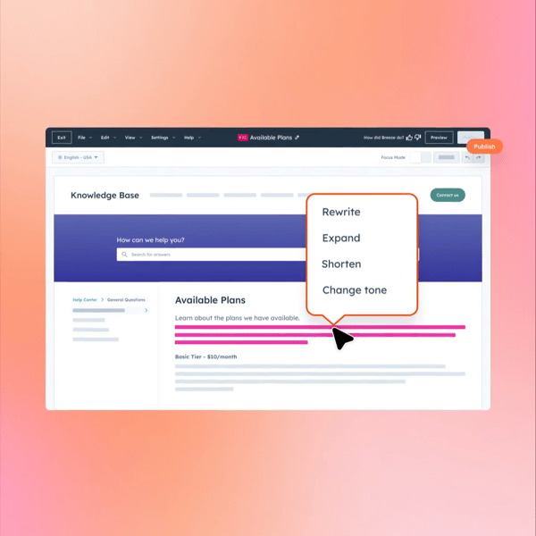 HubSpot Knowledge Base Agent