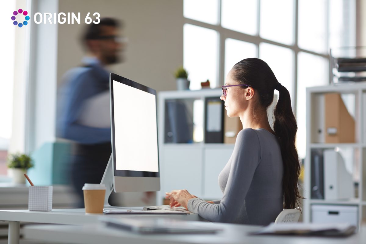 Business leader focused on her work