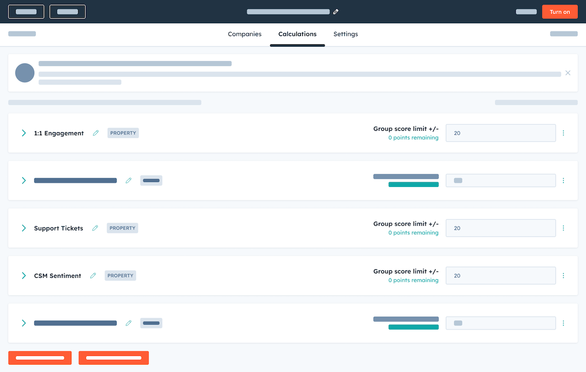HubSpot Customer Health Score, Define your customer success metrics