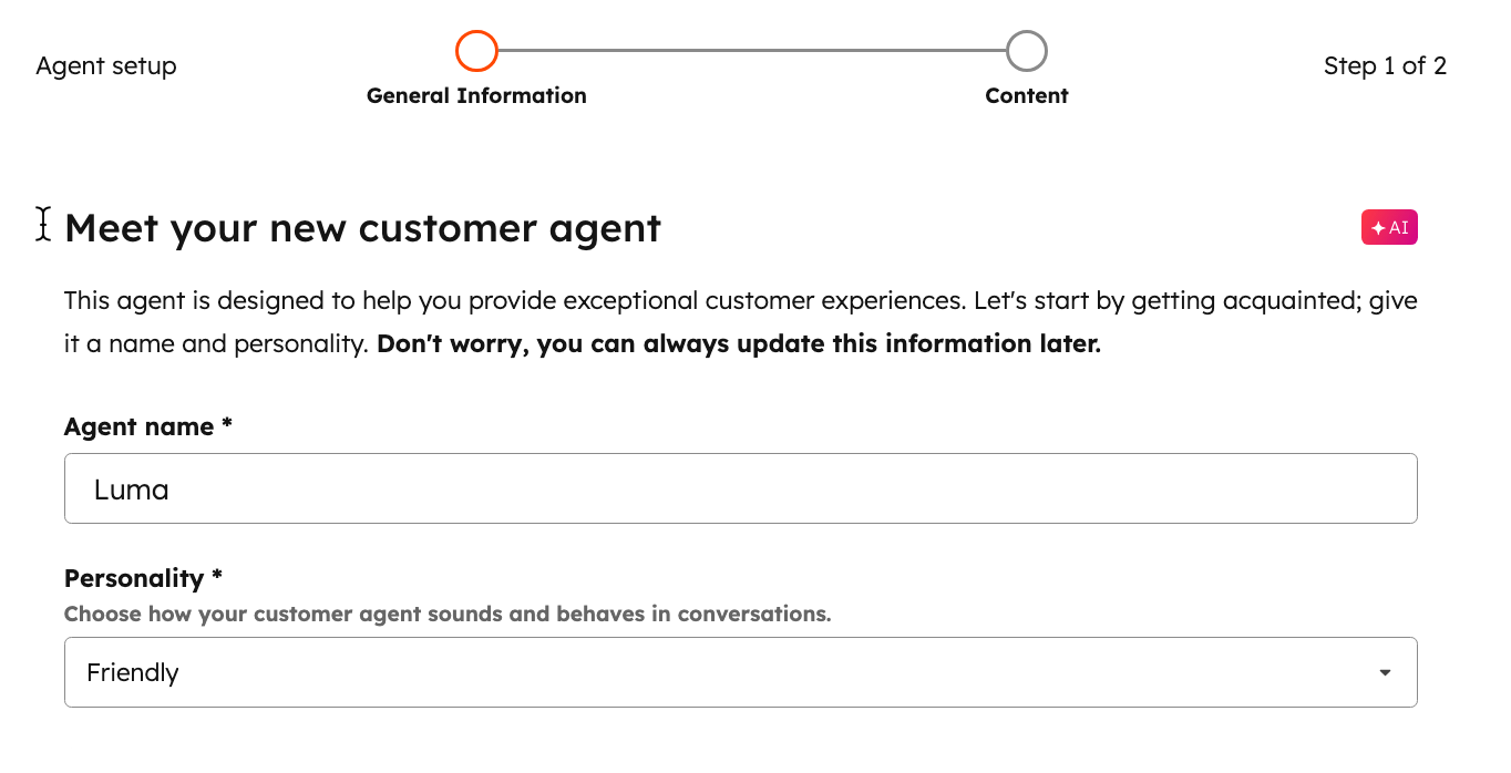 HubSpot Customer Agent Set Up