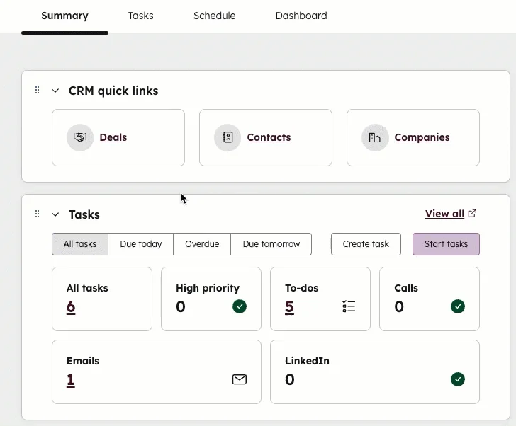 HubSpot Sales Workspace