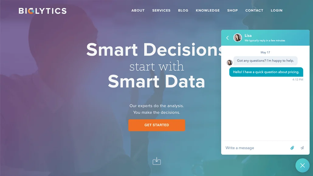 HubSpot Live chat and messaging