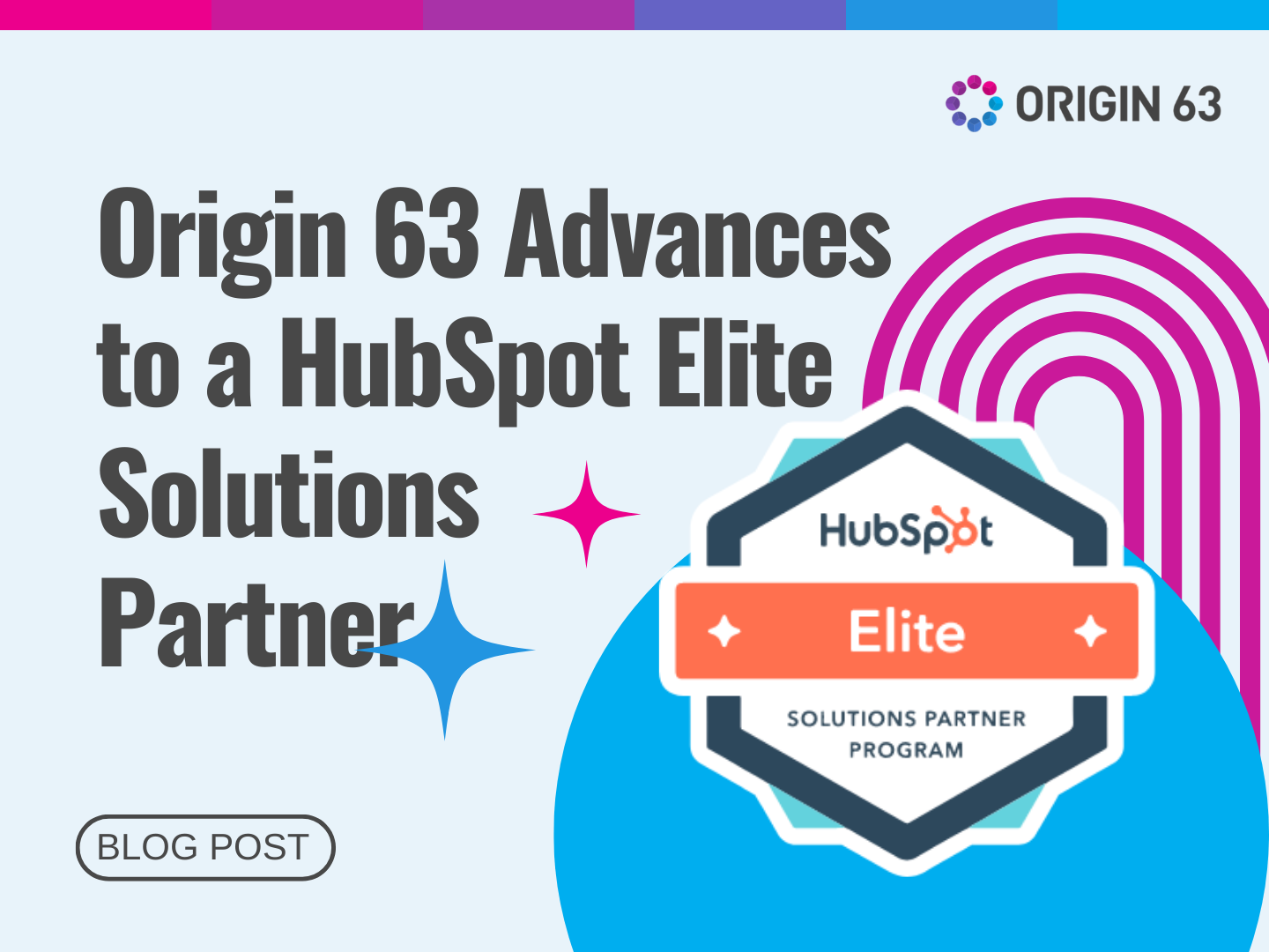 Origin 63 is named a HubSpot Elite Partner, the highest tier recognizing exceptional expertise and client success.